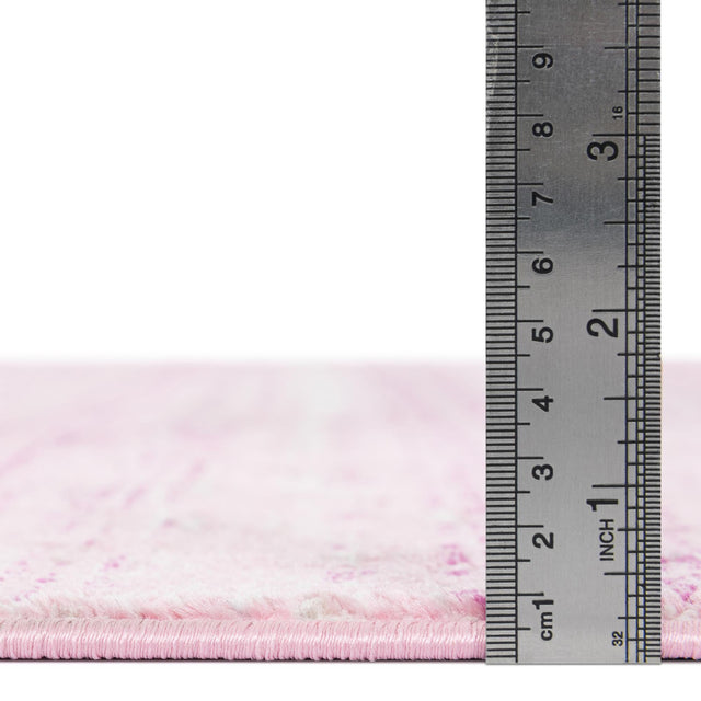 Pink 7' 10 x 7' 10 Jill Zarin Uptown Square Area Rug 70% Polypropylene & 30% Polyester Contemporary Carpet for Living, Dining, Office, Bedroom for Sale at Rug Engine