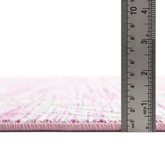Pink 3' 1 x 3' 1 Jill Zarin Uptown Round Area Rug 70% Polypropylene & 30% Polyester Contemporary Carpet for Living, Dining, Office, Bedroom for Sale at Rug Engine