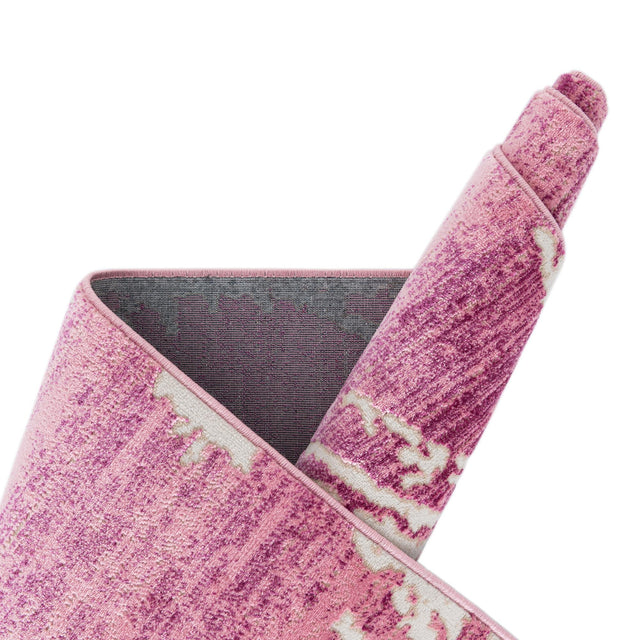 Pink 3' 1 x 3' 1 Jill Zarin Uptown Round Area Rug 70% Polypropylene & 30% Polyester Contemporary Carpet for Living, Dining, Office, Bedroom for Sale at Rug Engine