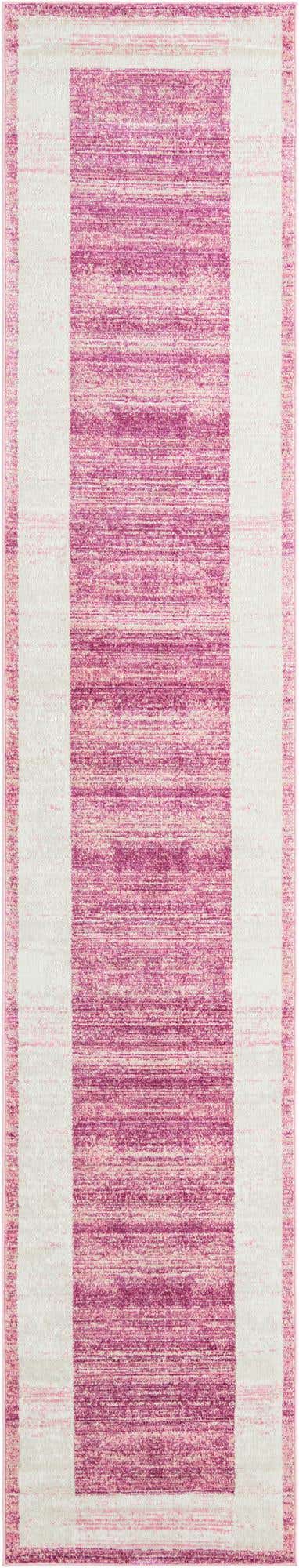 Pink 2' 7 x 13' 11 Jill Zarin Uptown Runner Area Rug 70% Polypropylene & 30% Polyester Contemporary Carpet for Living, Dining, Office, Bedroom for Sale at Rug Engine