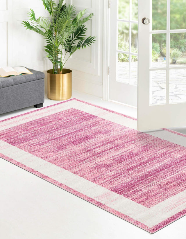 Pink 9' x 12' Jill Zarin Uptown Rectangle Area Rug 70% Polypropylene & 30% Polyester Contemporary Carpet for Living, Dining, Office, Bedroom for Sale at Rug Engine