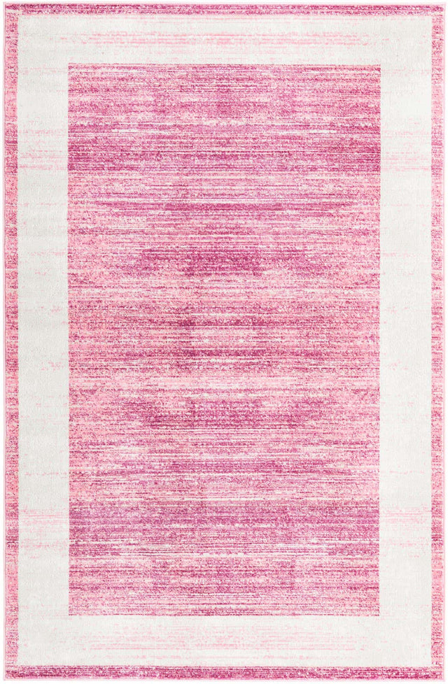 Pink 5' 3 x 8' Jill Zarin Uptown Rectangle Area Rug 70% Polypropylene & 30% Polyester Contemporary Carpet for Living, Dining, Office, Bedroom for Sale at Rug Engine