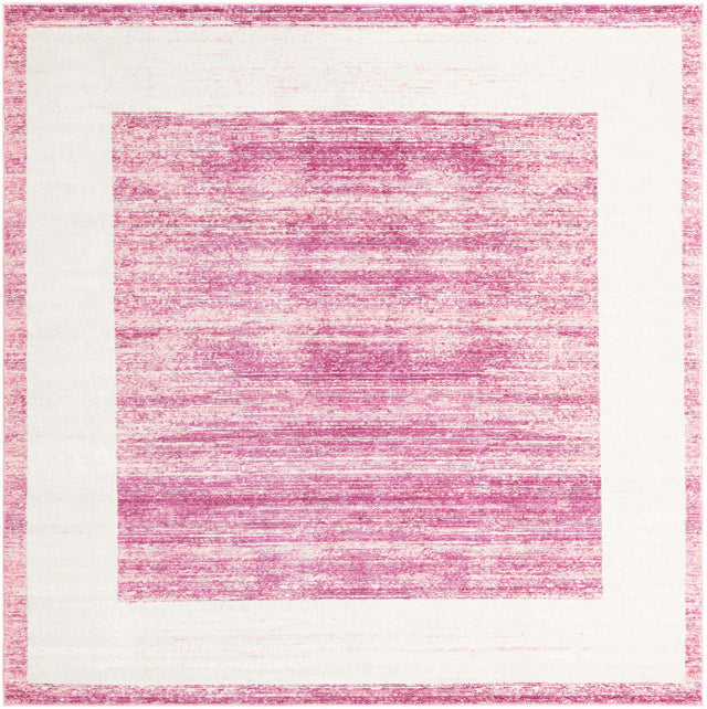 Pink 7' 10 x 7' 10 Jill Zarin Uptown Square Area Rug 70% Polypropylene & 30% Polyester Contemporary Carpet for Living, Dining, Office, Bedroom for Sale at Rug Engine
