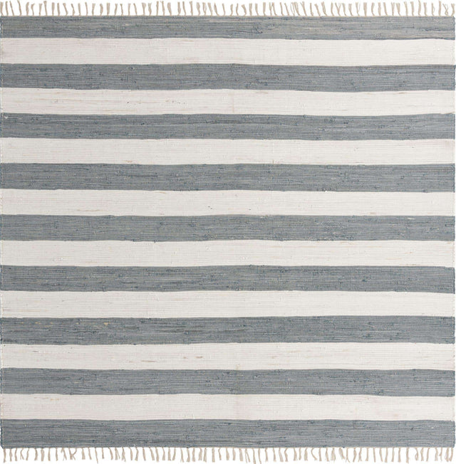 Gray 10' x 10' Chindi Rag Square Area Rug 100% Cotton All Natural Eco-Friendly Carpet Mat Decor for Homes for Sale at Rug Engine