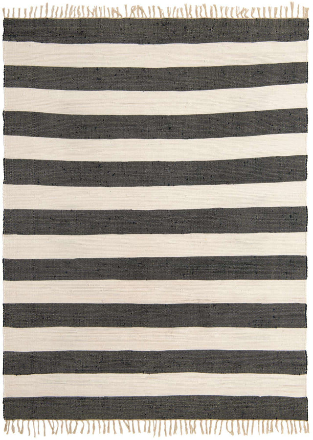 Navy Blue 7' 10 x 11' Chindi Rag Rectangle Area Rug 100% Cotton All Natural Eco-Friendly Carpet Mat Decor for Homes for Sale at Rug Engine