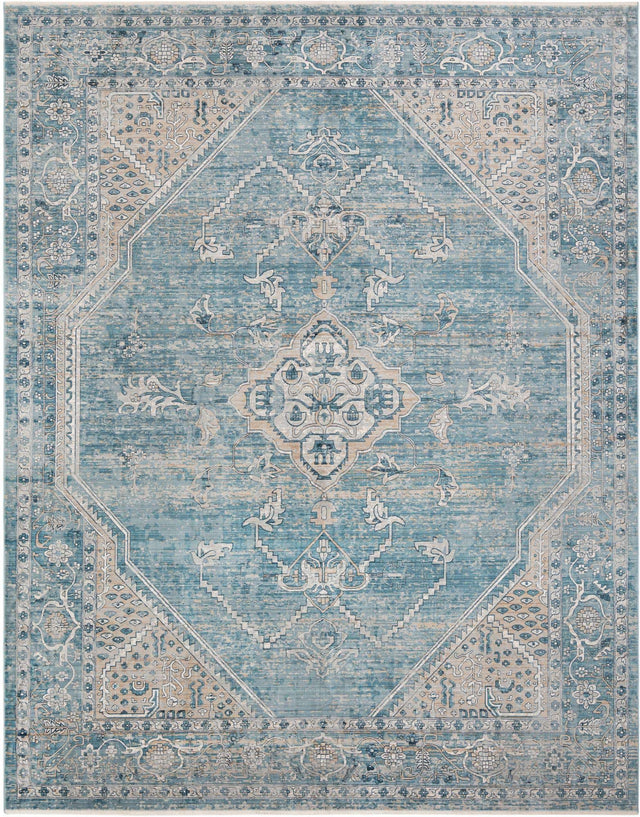 Blue 10' x 13' 1 Newport Rectangle Area Rug 100% Polypropylene Traditional Distressed Classic Contemporary Carpet for Home Decor for Sale at Rug Engine