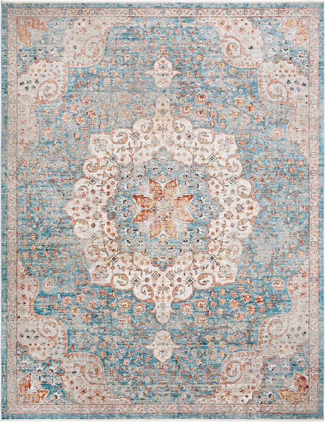 Blue 10' x 13' 1 Newport Rectangle Area Rug 100% Polypropylene Traditional Distressed Classic Contemporary Carpet for Home Decor for Sale at Rug Engine