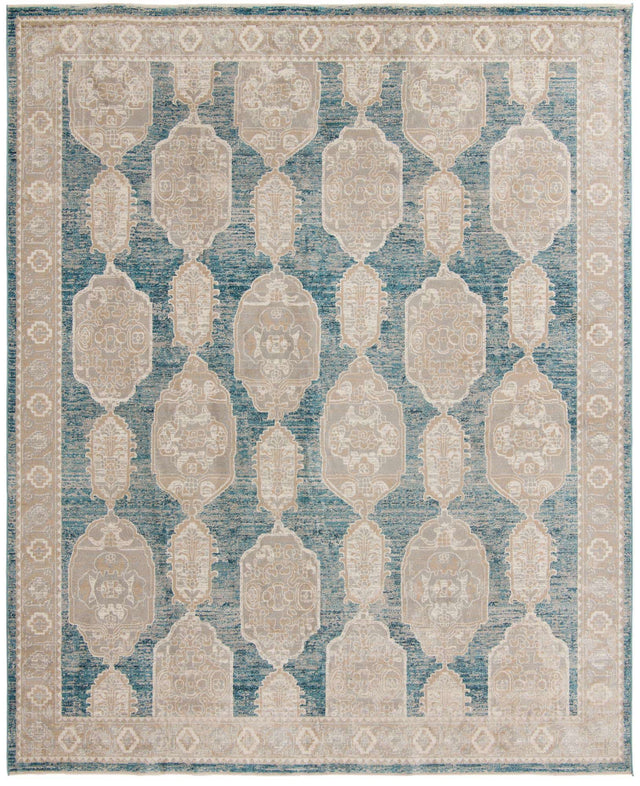 Blue 10' x 13' 1 Lola Rectangle Area Rug Polypropylene With Jute Backing Traditional Pattern Easy Clean Carpet for Home Interior Design for Sale at Rug Engine