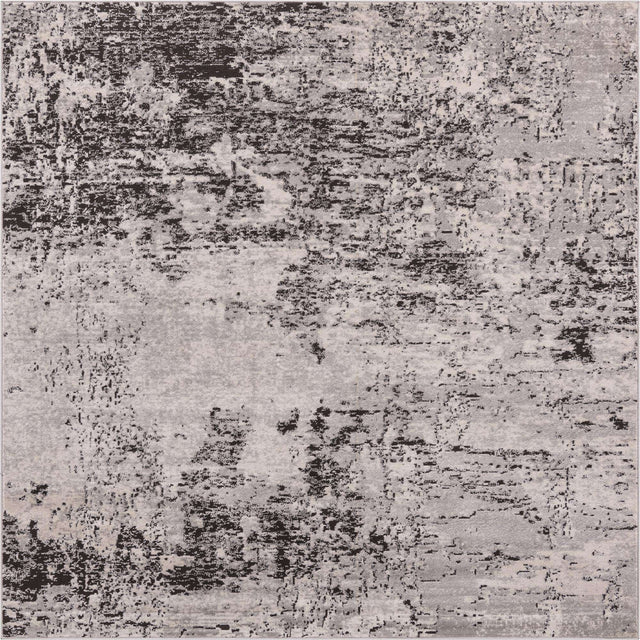 Gray 7' 10 x 7' 10 Leipzig Square Area Rug 75% Polypropylene & 25% Polyester Modern Contemporary Carpet for Kitchens, Bedroom, Living Room Home Decor for Sale at Rug Engine