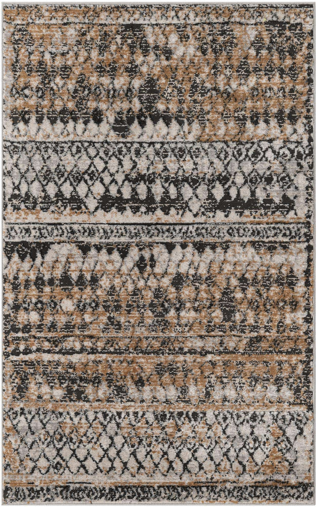 Beige 3' 3 x 5' 3 Leipzig Rectangle Area Rug 75% Polypropylene & 25% Polyester Modern Contemporary Carpet for Kitchens, Bedroom, Living Room Home Decor for Sale at Rug Engine