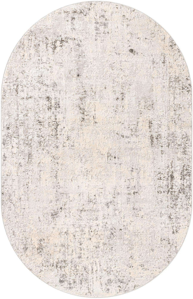 Gray 5' 3 x 7' 10 Caspian Oval Area Rug 60% Polypropylene & 40% Polyester With Cotton Backing Modern Chic Carpet for Home Interior Design Decorating for Sale at Rug Engine