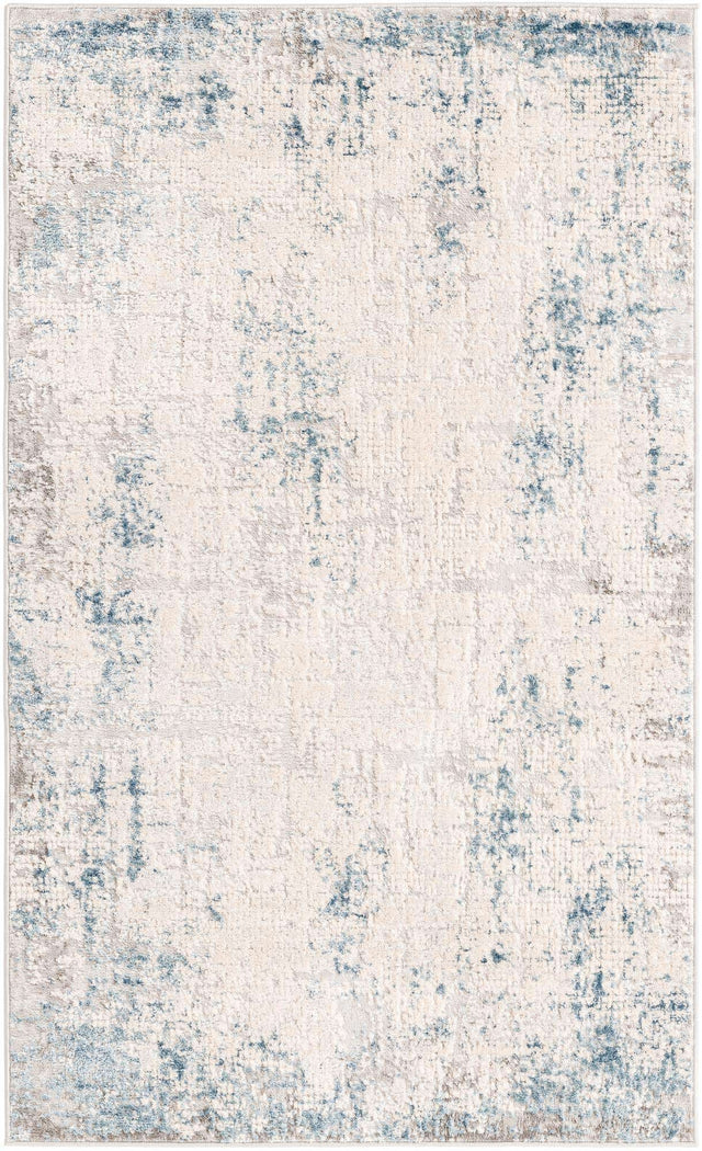 Gray Blue 3' 3 x 5' 3 Caspian Rectangle Area Rug 60% Polypropylene & 40% Polyester With Cotton Backing Modern Chic Carpet for Home Interior Design Decorating for Sale at Rug Engine