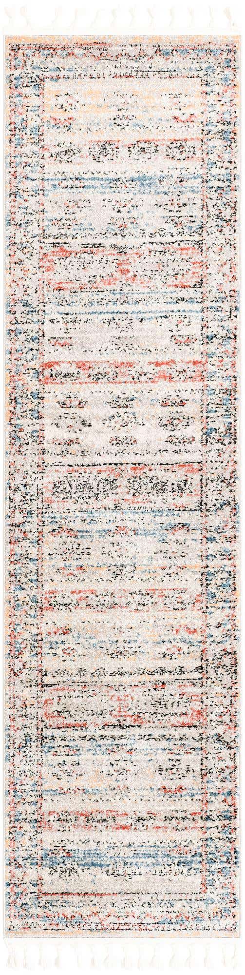 Multicolor 2' 7 x 10' Aramis Runner Area Rug Polypropylene With Cotton Backing Easy Clean Living Room Bedroom Dining Office Carpet for Sale at Rug Engine