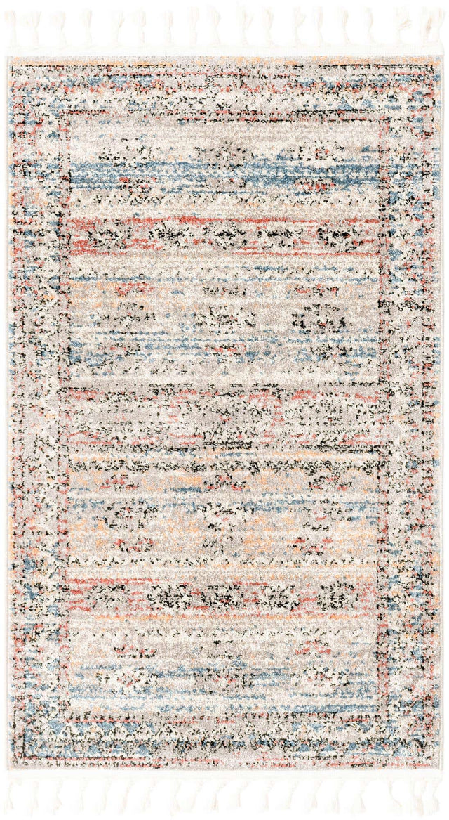 Multicolor 3' 3 x 5' 3 Aramis Rectangle Area Rug Polypropylene With Cotton Backing Easy Clean Living Room Bedroom Dining Office Carpet for Sale at Rug Engine