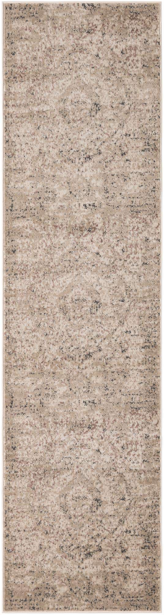 Beige 2' 7 x 10' Portland Runner Area Rug 85% Polypropylene & 15% Polyester Vintage Distressed Traditional Carpet for Home Decor for Sale at Rug Engine