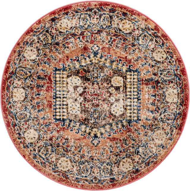 Terracotta 3' 3 x 3' 3 Utopia Round Area Rug Traditional Vintage Persian Inspired Vivid Color Durable Carpet for Unique Interiors for Sale at Rug Engine