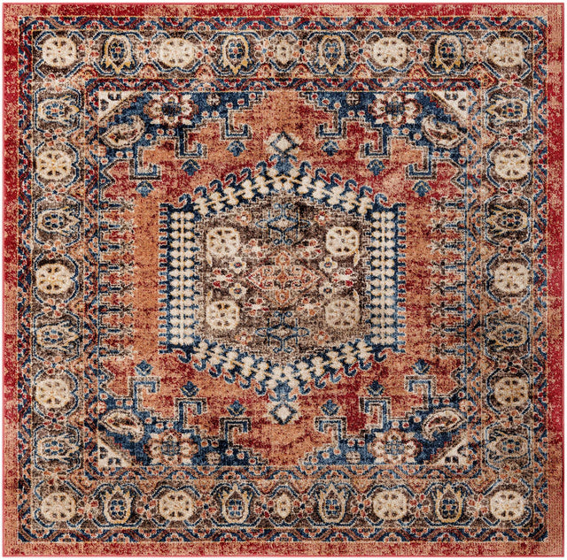 Terracotta 6' 1 x 6' 1 Utopia Square Area Rug Traditional Vintage Persian Inspired Vivid Color Durable Carpet for Unique Interiors for Sale at Rug Engine