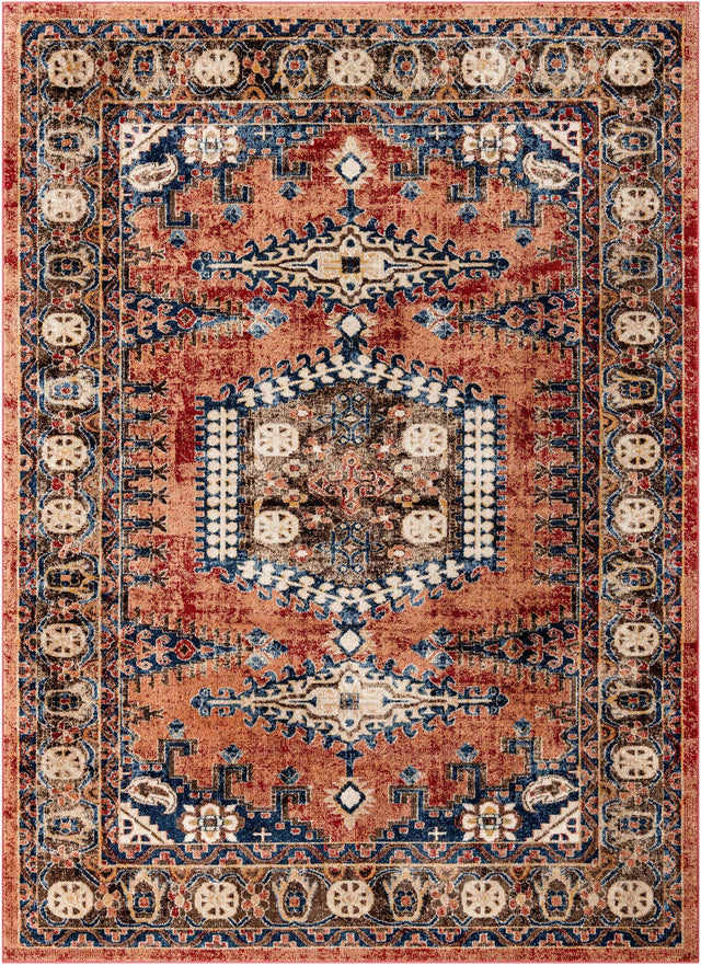 Terracotta 7' 10 x 11' Utopia Rectangle Area Rug Traditional Vintage Persian Inspired Vivid Color Durable Carpet for Unique Interiors for Sale at Rug Engine