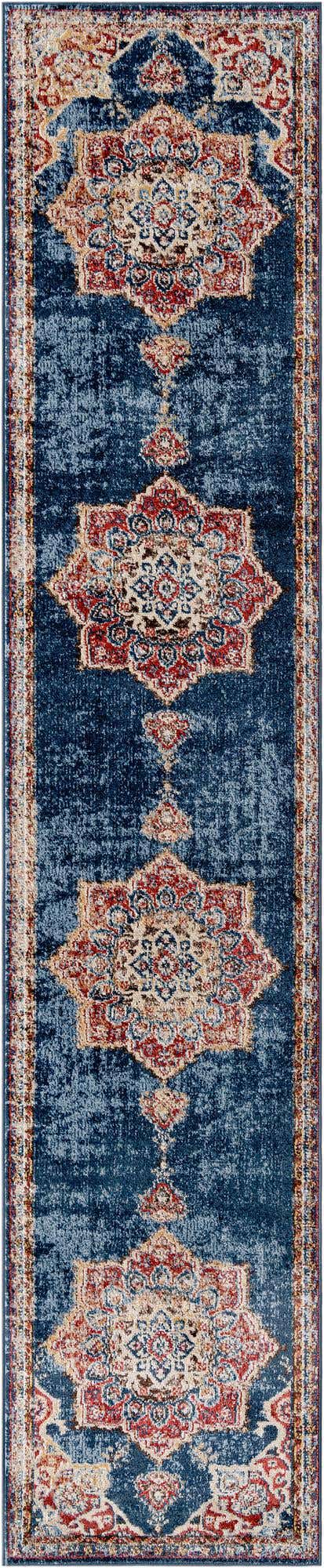 Dark Blue 2' 7 x 13' 1 Utopia Runner Area Rug Traditional Vintage Persian Inspired Vivid Color Durable Carpet for Unique Interiors for Sale at Rug Engine
