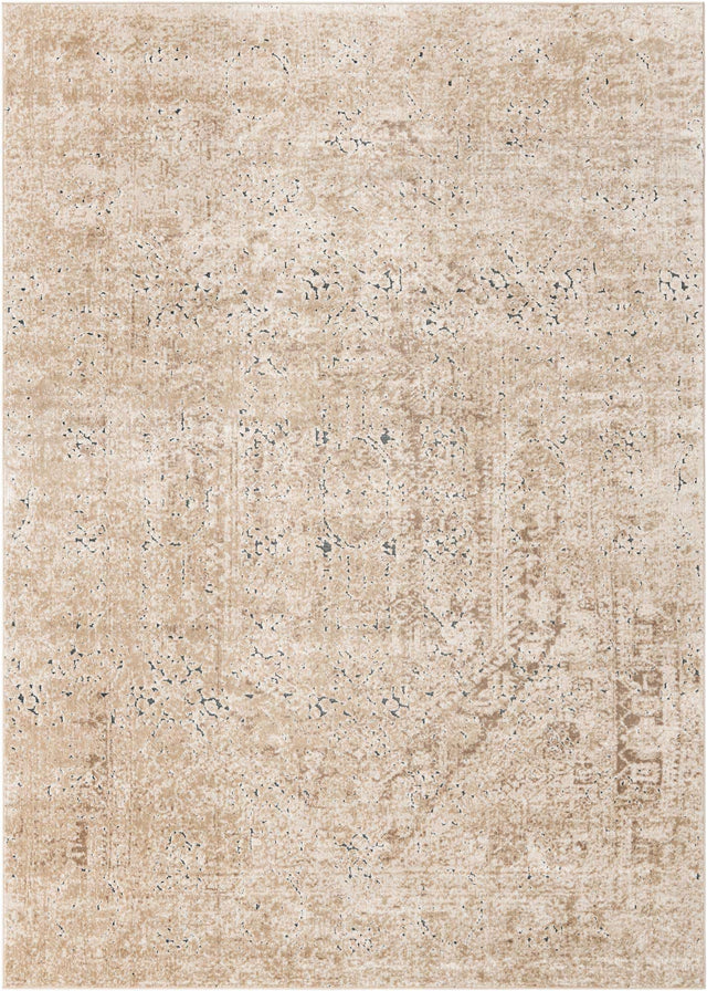 Beige 7' 1 x 10' Chateau Rectangle Area Rug 85% Polypropylene & 15% Chenille With Cotton Backing Traditional Vintage Distressed Carpet for Classical Interior Design Decorating for Sale at Rug Engine