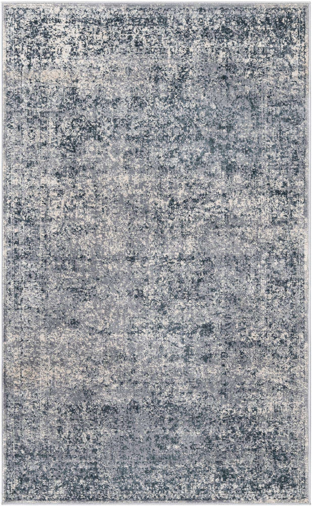 Blue Gray 3' 1 x 5' 3 Chateau Rectangle Area Rug 85% Polypropylene & 15% Chenille With Cotton Backing Traditional Vintage Distressed Carpet for Classical Interior Design Decorating for Sale at Rug Engine