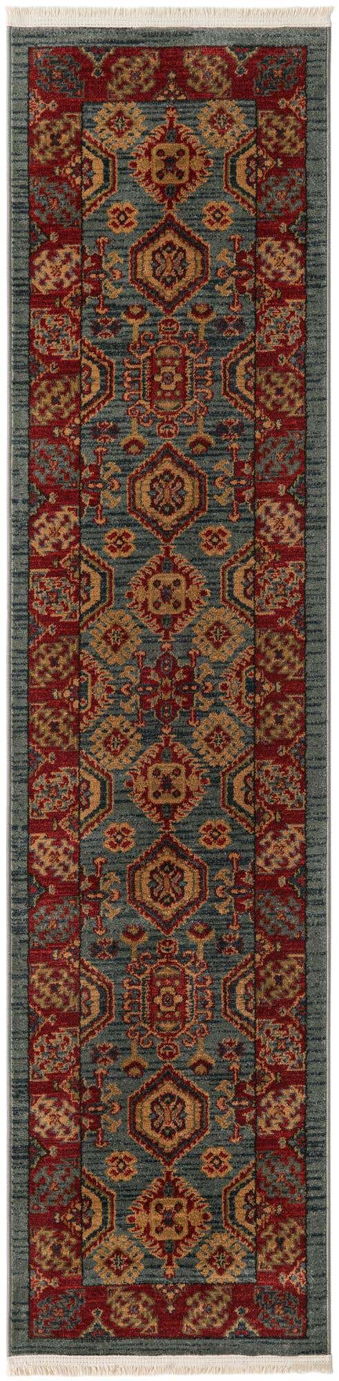 Light Blue 2' x 8' Sahand Runner Area Rug Affordable Easy Clean Traditional Design Durable Carpet for Home Interior Design Living Room Dining Office for Sale at Rug Engine