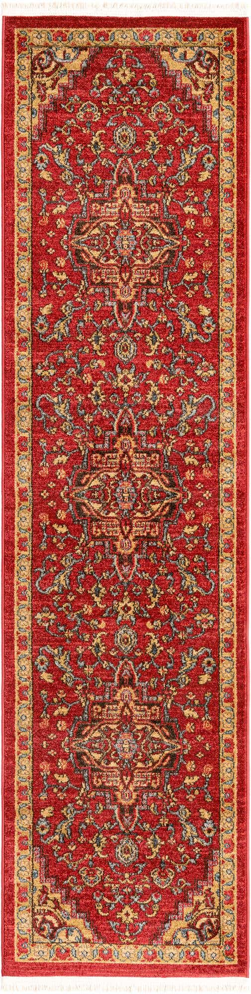 Red 2' x 8' Sahand Runner Area Rug Affordable Easy Clean Traditional Design Durable Carpet for Home Interior Design Living Room Dining Office for Sale at Rug Engine