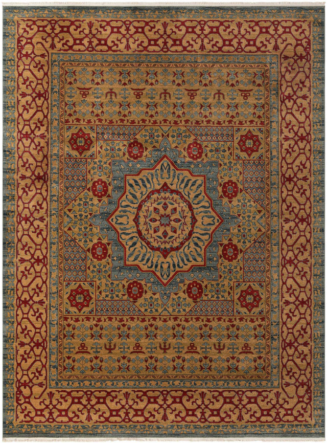 Light Blue 10' x 13' 1 Palace Rectangle Area Rug