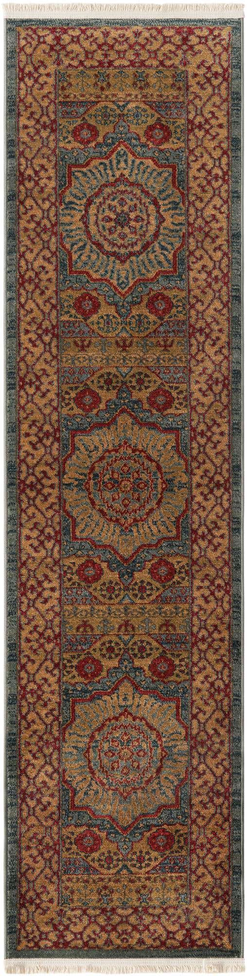 Light Blue 2' x 8' Palace Runner Area Rug