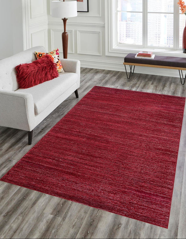Red 5' 3 x 8' Finsbury Rectangle Area Rug 60% Polypropylene & 40% Polyester Contemporary Carpet for Living Rooms, Dining, Offices for Sale at Rug Engine