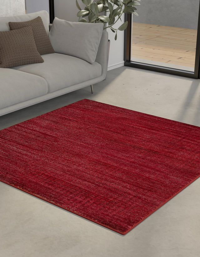 Red 7' 10 x 7' 10 Finsbury Square Area Rug 60% Polypropylene & 40% Polyester Contemporary Carpet for Living Rooms, Dining, Offices for Sale at Rug Engine