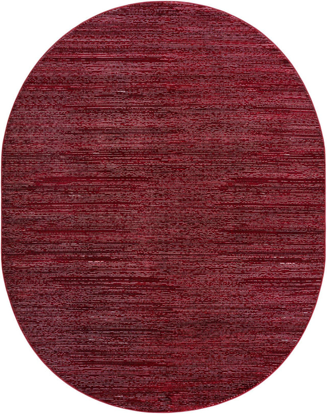 Red 7' 10 x 10' Finsbury Oval Area Rug 60% Polypropylene & 40% Polyester Contemporary Carpet for Living Rooms, Dining, Offices for Sale at Rug Engine