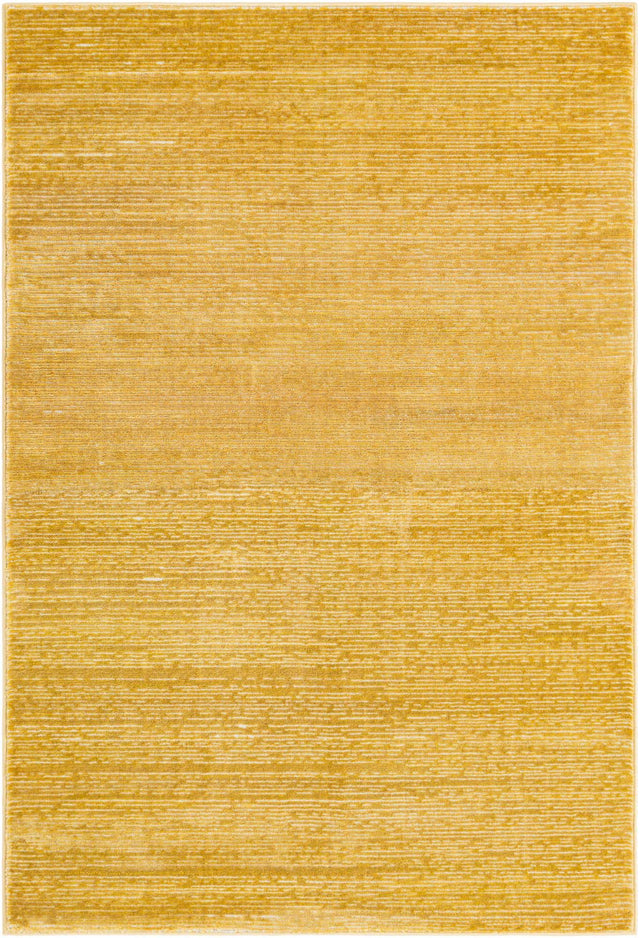 Yellow 4' 1 x 6' 1 Finsbury Rectangle Area Rug 60% Polypropylene & 40% Polyester Contemporary Carpet for Living Rooms, Dining, Offices for Sale at Rug Engine