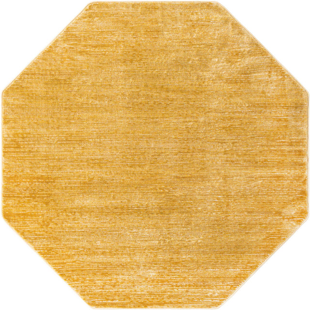 Yellow 5' 3 x 5' 3 Finsbury Octagon Area Rug 60% Polypropylene & 40% Polyester Contemporary Carpet for Living Rooms, Dining, Offices for Sale at Rug Engine