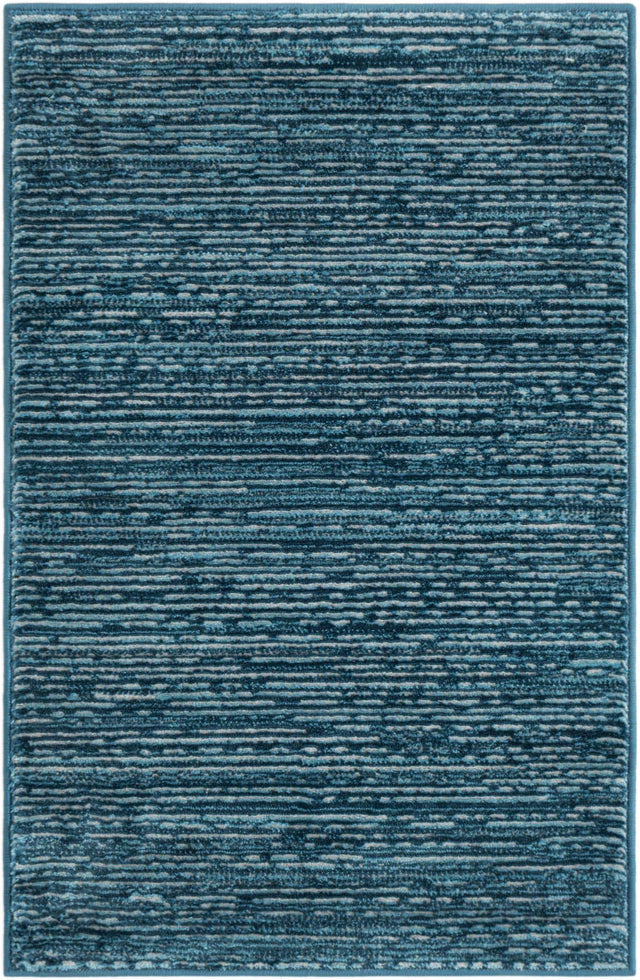 Blue 2' x 3' 1 Finsbury Rectangle Area Rug 60% Polypropylene & 40% Polyester Contemporary Carpet for Living Rooms, Dining, Offices for Sale at Rug Engine