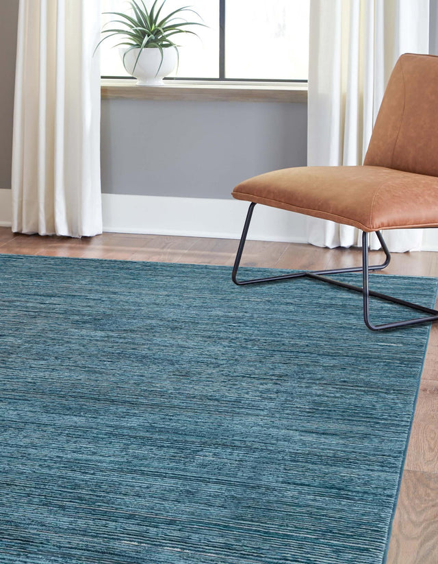 Blue 7' 10 x 10' Finsbury Rectangle Area Rug 60% Polypropylene & 40% Polyester Contemporary Carpet for Living Rooms, Dining, Offices for Sale at Rug Engine