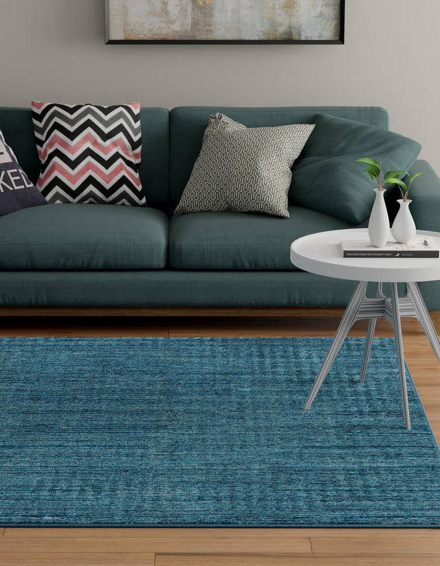 Blue 7' 10 x 7' 10 Finsbury Square Area Rug 60% Polypropylene & 40% Polyester Contemporary Carpet for Living Rooms, Dining, Offices for Sale at Rug Engine