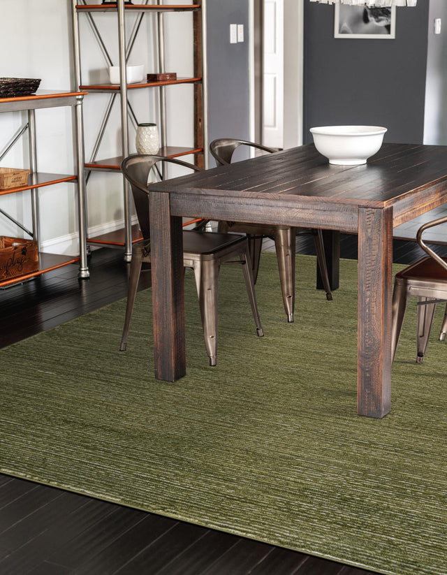 Green 7' 10 x 11' Finsbury Rectangle Area Rug 60% Polypropylene & 40% Polyester Contemporary Carpet for Living Rooms, Dining, Offices for Sale at Rug Engine