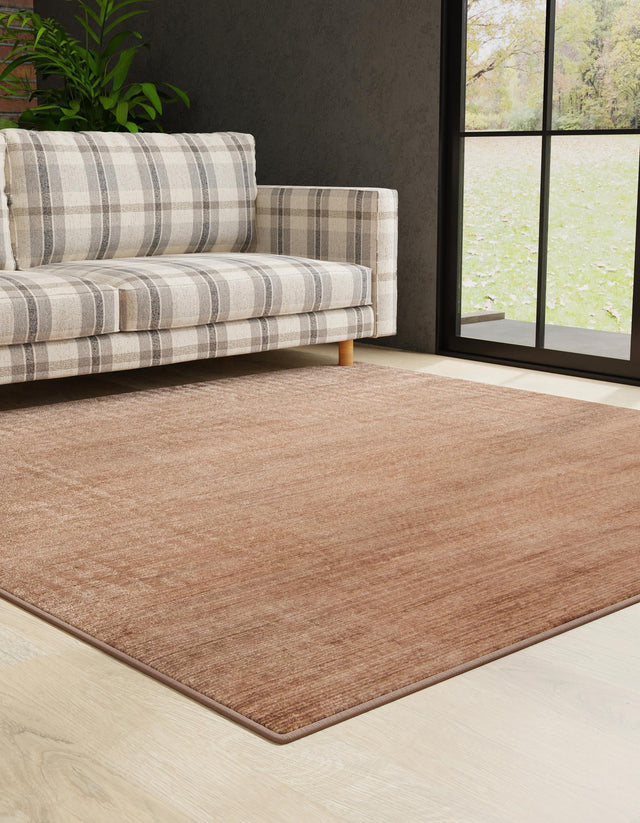 Brown 7' 10 x 7' 10 Finsbury Square Area Rug 60% Polypropylene & 40% Polyester Contemporary Carpet for Living Rooms, Dining, Offices for Sale at Rug Engine
