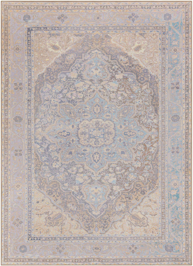 Washable Cream 7' 6 x 10' 6 Timeless Rectangle Area Rug Easy to Clean Stain Resistant & Durable Traditional Classic Vintage Design Carpet for Sale at Rug Engine