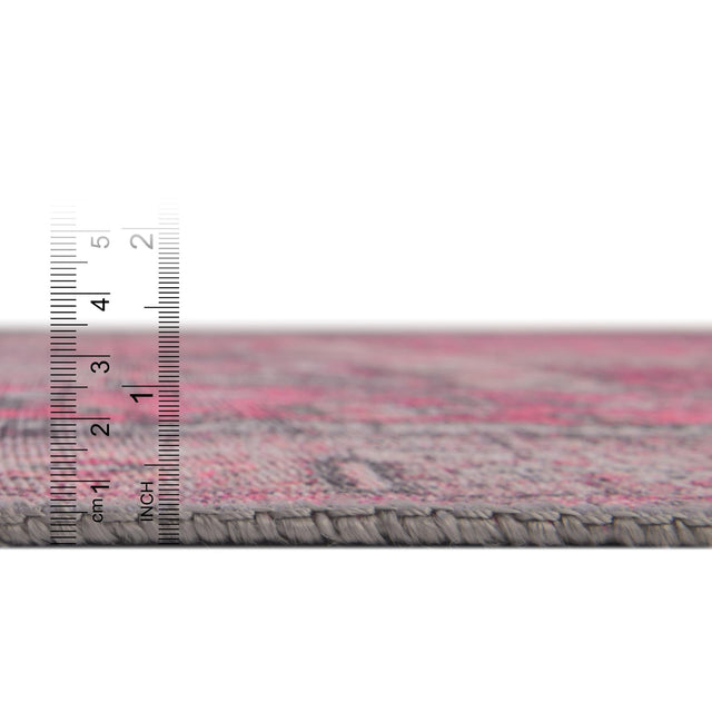 Washable Pink 5' x 8' Timeless Rectangle Area Rug Easy to Clean Stain Resistant & Durable Traditional Classic Vintage Design Carpet for Sale at Rug Engine