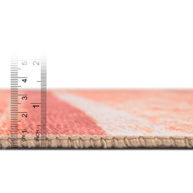 Washable Rust Red 2' x 6' Timeless Runner Area Rug Easy to Clean Stain Resistant & Durable Traditional Classic Vintage Design Carpet for Sale at Rug Engine