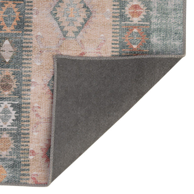 Washable Green 5' x 8' Timeless Rectangle Area Rug Easy to Clean Stain Resistant & Durable Traditional Classic Vintage Design Carpet for Sale at Rug Engine