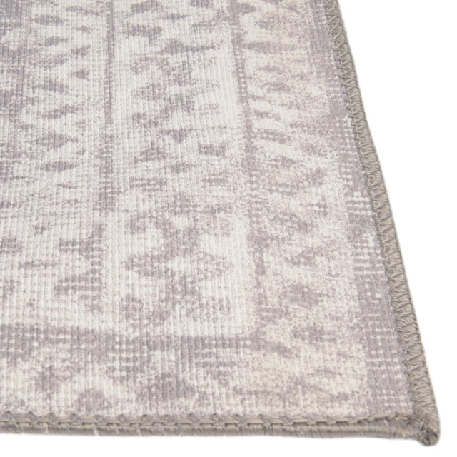 Washable Gray 5' x 8' Timeless Rectangle Area Rug Easy to Clean Stain Resistant & Durable Traditional Classic Vintage Design Carpet for Sale at Rug Engine