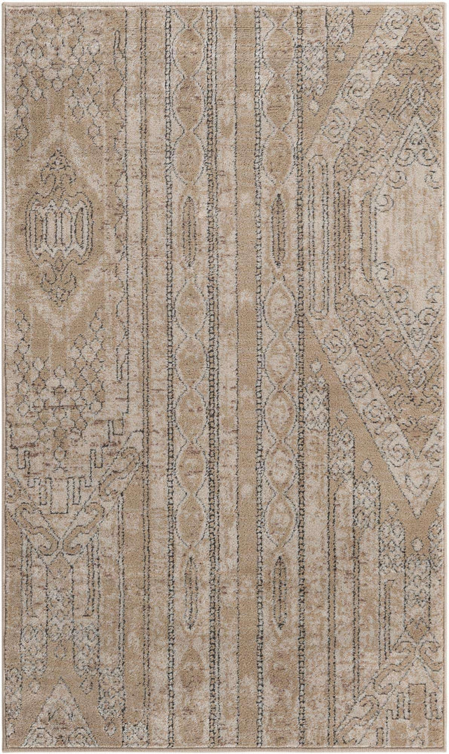 Ivory 3' 1 x 5' 3 Portland Rectangle Area Rug 85% Polypropylene & 15% Polyester Vintage Distressed Traditional Carpet for Home Decor for Sale at Rug Engine
