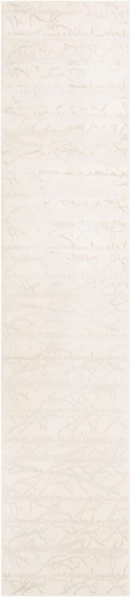 Ivory 2' 7 x 12' Finsbury Runner Area Rug 60% Polypropylene & 40% Polyester Contemporary Carpet for Living Rooms, Dining, Offices for Sale at Rug Engine