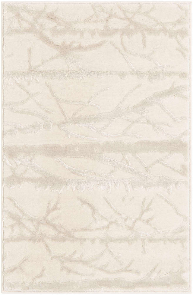 Ivory 2' x 3' 1 Finsbury Rectangle Area Rug 60% Polypropylene & 40% Polyester Contemporary Carpet for Living Rooms, Dining, Offices for Sale at Rug Engine