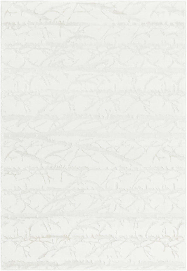 Ivory 4' 1 x 6' 1 Finsbury Rectangle Area Rug 60% Polypropylene & 40% Polyester Contemporary Carpet for Living Rooms, Dining, Offices for Sale at Rug Engine