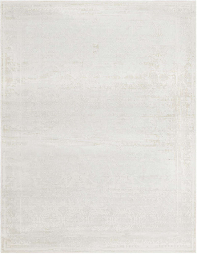Ivory 9' x 12' Finsbury Rectangle Area Rug 60% Polypropylene & 40% Polyester Contemporary Carpet for Living Rooms, Dining, Offices for Sale at Rug Engine