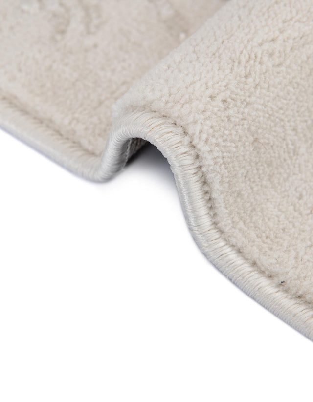 Ivory 5' 3 x 8' Finsbury Oval Area Rug 60% Polypropylene & 40% Polyester Contemporary Carpet for Living Rooms, Dining, Offices for Sale at Rug Engine